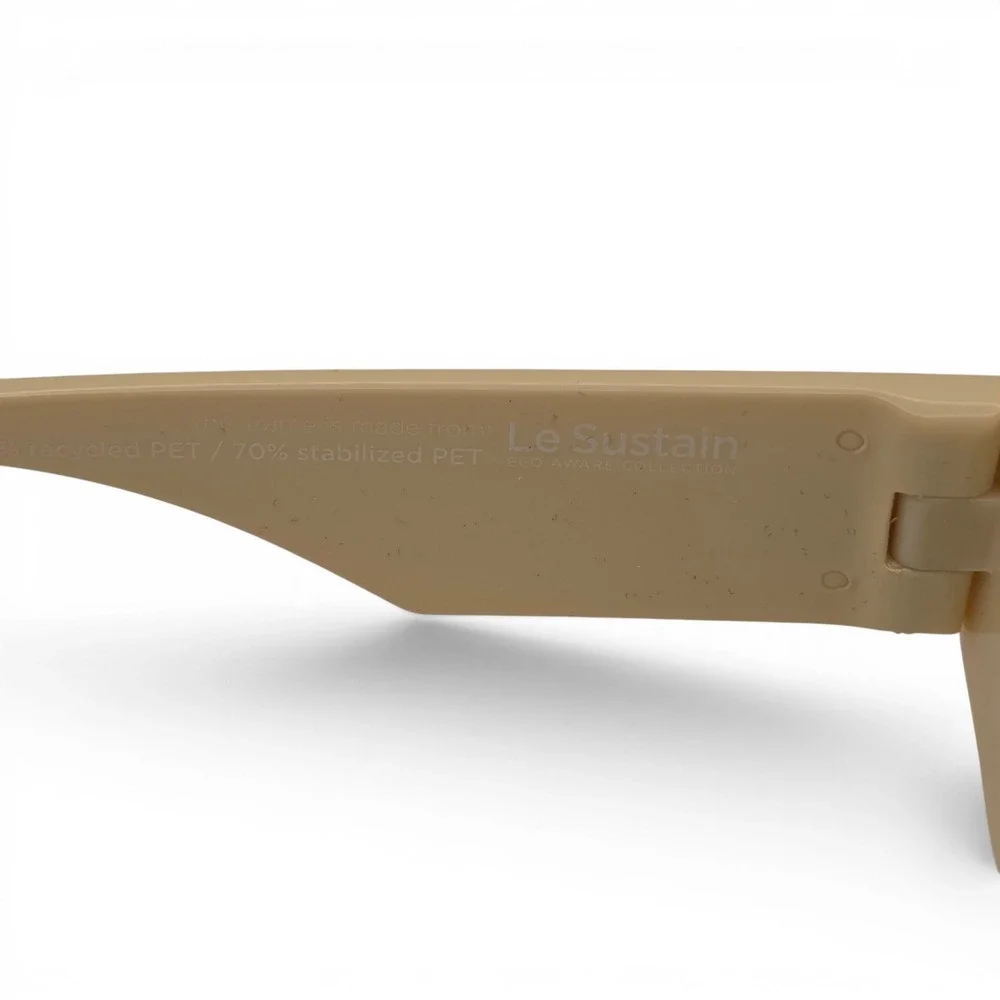 Le‎ Specs Womens Slaptrash Sunglasses Ivory Beige Hexagon Le Sustain 2329601 OS
